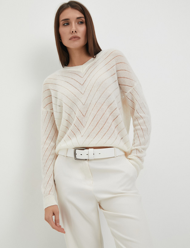 Молочный женский джемпер MASCOTTE 852-3202-2401 | ракурс 5