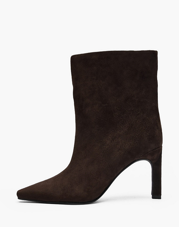 126-610321-4680M Полусапоги женские велюр/ворсин корич, Mascotte