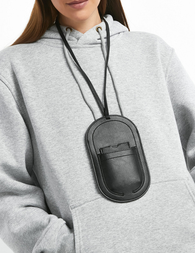 Черная женская сумка для мобильного MASCOTTE 660-2248-602 | ракурс 1 Черная женская сумка для мобильного MASCOTTE 660-2248-602 | ракурс 1