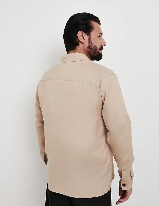 Бежевая мужская куртка-рубашка MASCOTTE 885-6111-2708 | ракурс 7