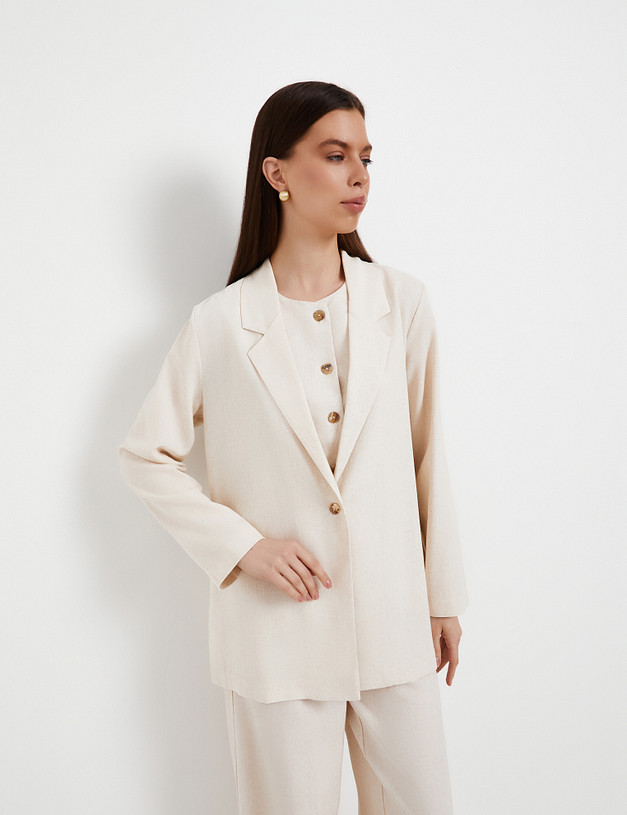 Бежевый женский жакет MASCOTTE 790-5107-2708 | ракурс 1