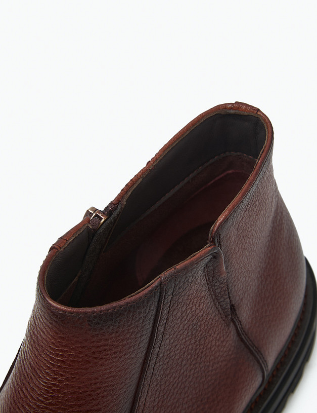 Коричневые мужские ботинки на молнии MASCOTTE 175-322525-0109 | ракурс 7