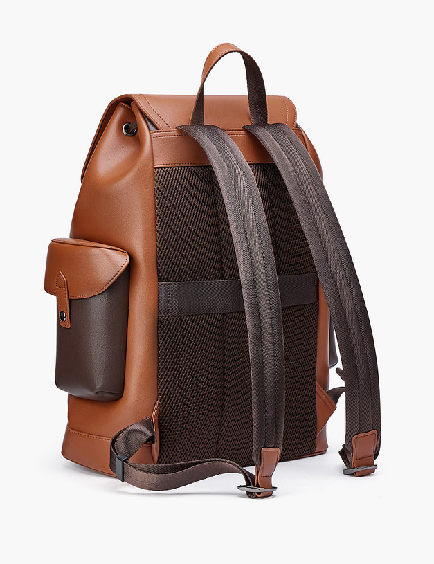 Рыжий мужской рюкзак MASCOTTE 604-5137-609 | ракурс 4 Рыжий мужской рюкзак MASCOTTE 604-5137-609 | ракурс 4