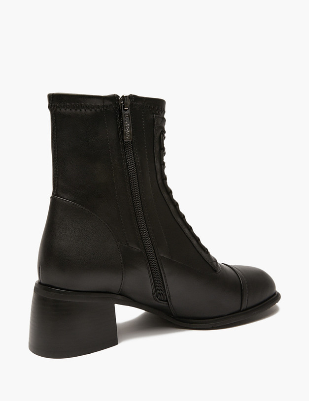 Черные женские ботильоны со шнуровкой MASCOTTE 233-414121-0102 | ракурс 3