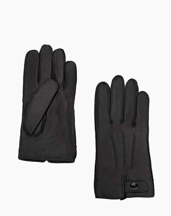 709-1207-102 Перчатки муж. нат.кожа/шерсть черн, Mascotte