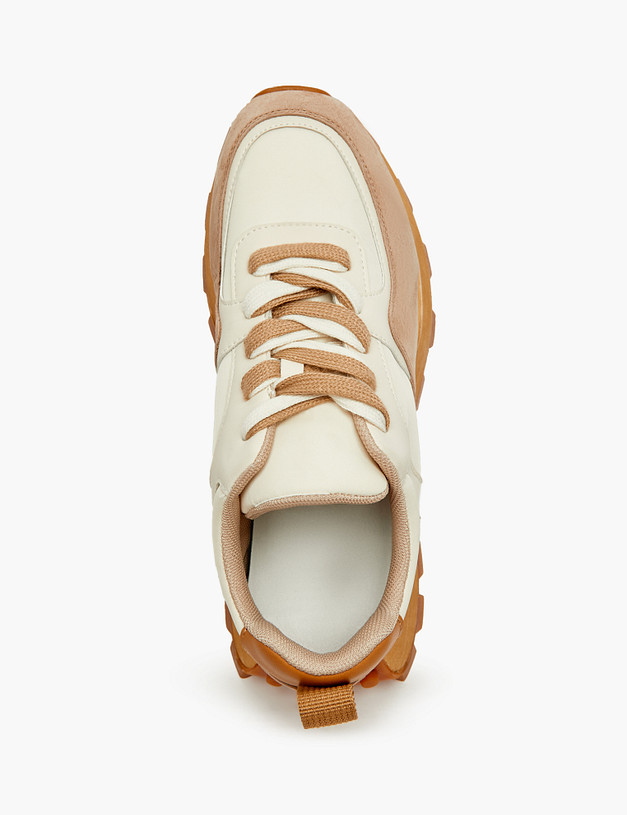 Бежевые женские кроссовки MASCOTTE 234-324221-0608 | ракурс 4