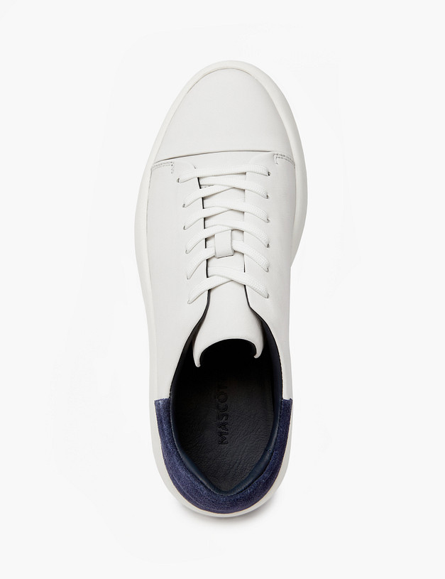 Белые мужские кеды MASCOTTE 175-413513-0101/03 | ракурс 4 Белые мужские кеды MASCOTTE 175-413513-0101/03 | ракурс 4