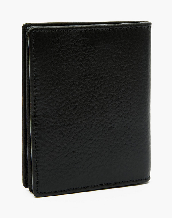 604-3128-102 Визитница.Муж. нат.кожа/текстиль черн, Mascotte