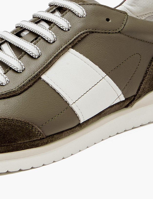 Зеленые мужские кеды из кожи MASCOTTE 175-4110711-8104M | ракурс 7