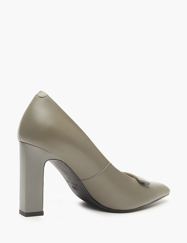 Серые женские туфли из кожи MASCOTTE 172-3202512-7152M | ракурс 3