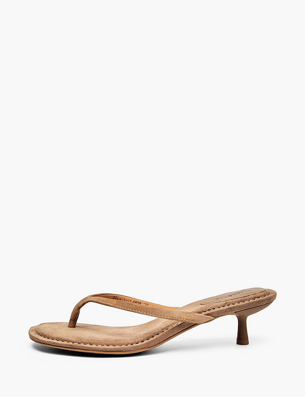 Бежевые женские сабо MASCOTTE 233-615311-0608 | ракурс 1