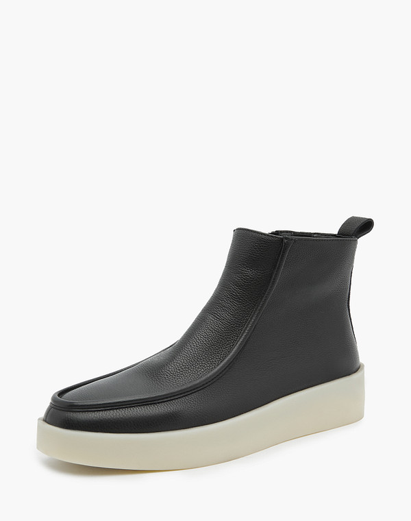 22-31802210-8116M Ботинки женские нат.кожа/ворсин-нат.кожа черн, Mascotte