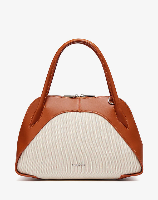 646-6125-2408 Сумка женская текстиль-и.кожа/текстиль беж-рыж, S, Mascotte