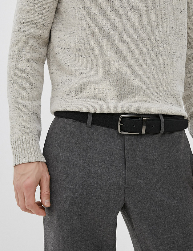 Черный мужской ремень MASCOTTE 727-9224-102 | ракурс 1