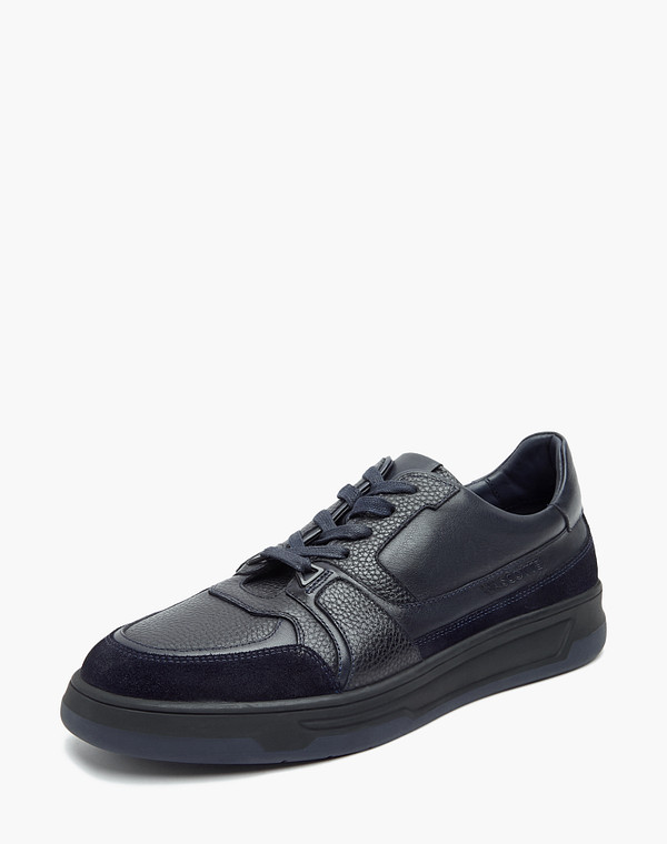 175-322912-3233M Полуботинки мужские велюр-нат.кожа/нат.кожа синий, Mascotte