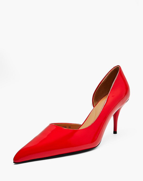 126-612613-0705 Туфли женские лак.кожа/нат.кожа красн, Mascotte