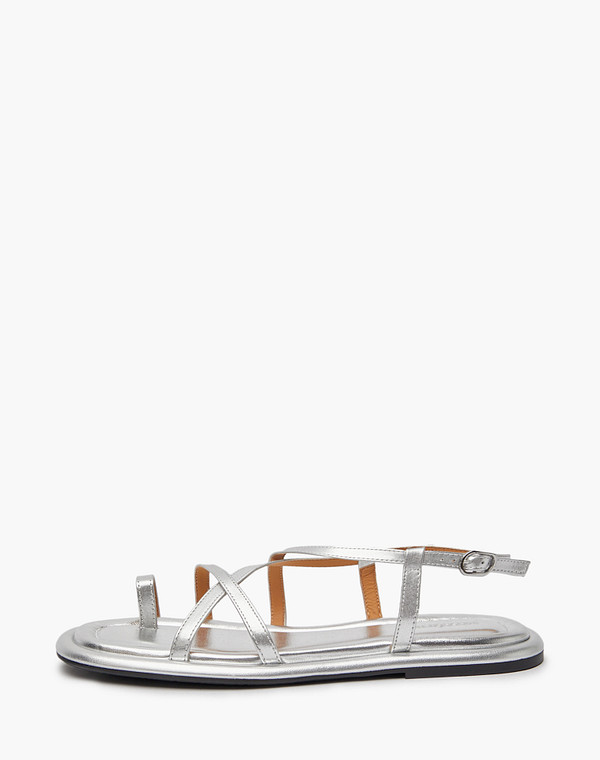 Серебристые женские сандалии 4490₽