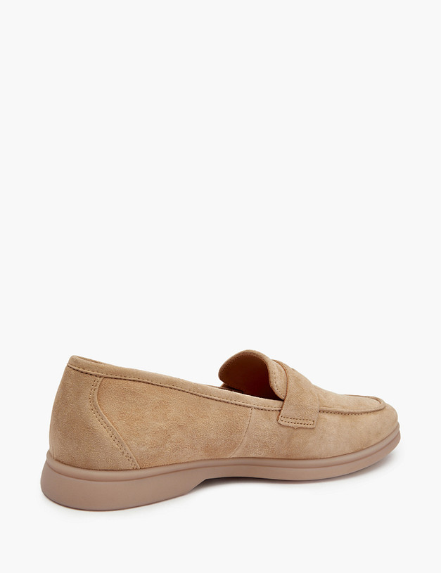 Бежевые женские лоферы из велюра MASCOTTE 22-5160512-4654M | ракурс 3