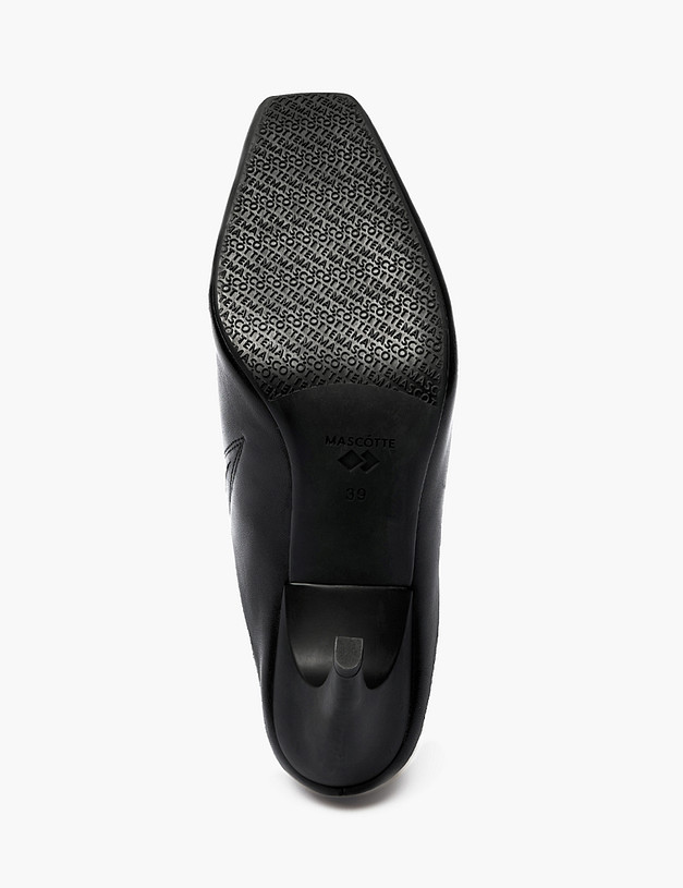 Черные кожаные женские мюли MASCOTTE 175-5163011-3501M | ракурс 5 Черные кожаные женские мюли MASCOTTE 175-5163011-3501M | ракурс 5