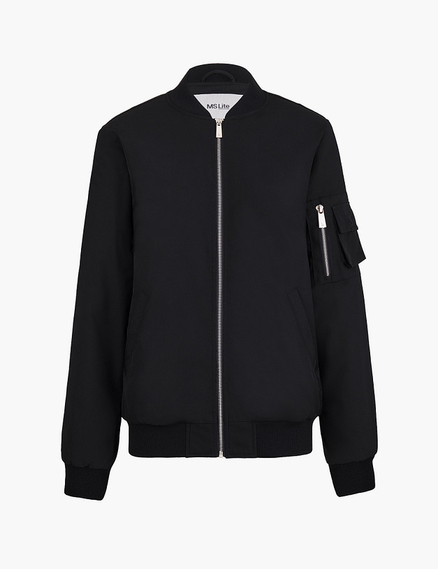Черный женский бомбер MASCOTTE 234-3302-2402 | ракурс 9