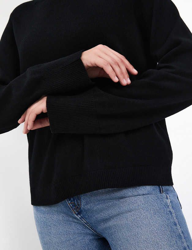 Черный женский джемпер из шерсти MASCOTTE 852-4230-502 | ракурс 4