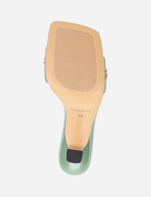 Бирюзовые женские сабо на каблуке MASCOTTE 09-1101411-3598M | ракурс 6