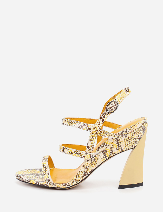 Желтые женские босоножки MASCOTTE 09-1101113-5505M | ракурс 2