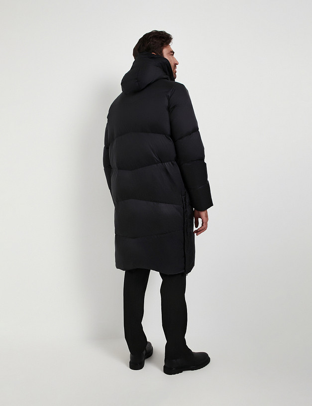 Черная мужская пуховая куртка MASCOTTE 885-5224-2402 | ракурс 7