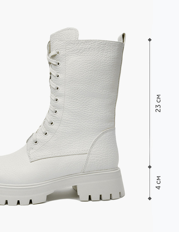 Молочные зимние женские ботинки MASCOTTE 94-421631-0101 | ракурс 8