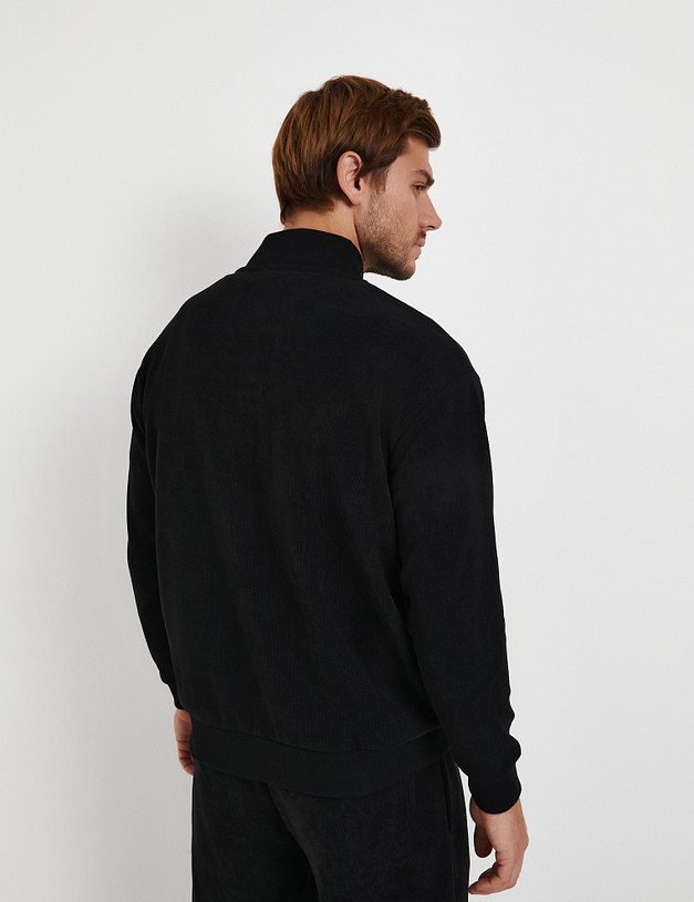 Черный мужской бомбер MASCOTTE 888-5209-2402 | ракурс 6