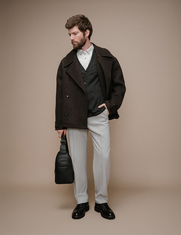 Мужская сумка-слинг из натуральной кожи MASCOTTE 602-1116-102 | ракурс 1