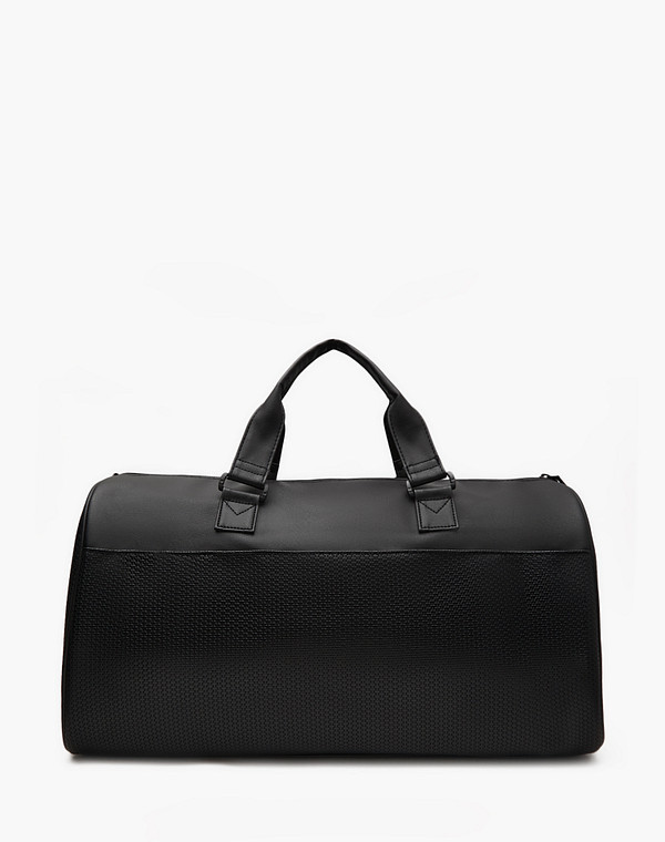 877-4101-602 Сумка дорожная М/Ж и.кожа/текстиль черн, L, Mascotte