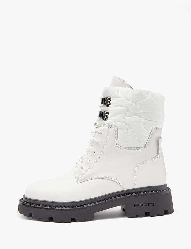 Белые женские зимние ботинки MASCOTTE 233-3201734-3192M | ракурс 1