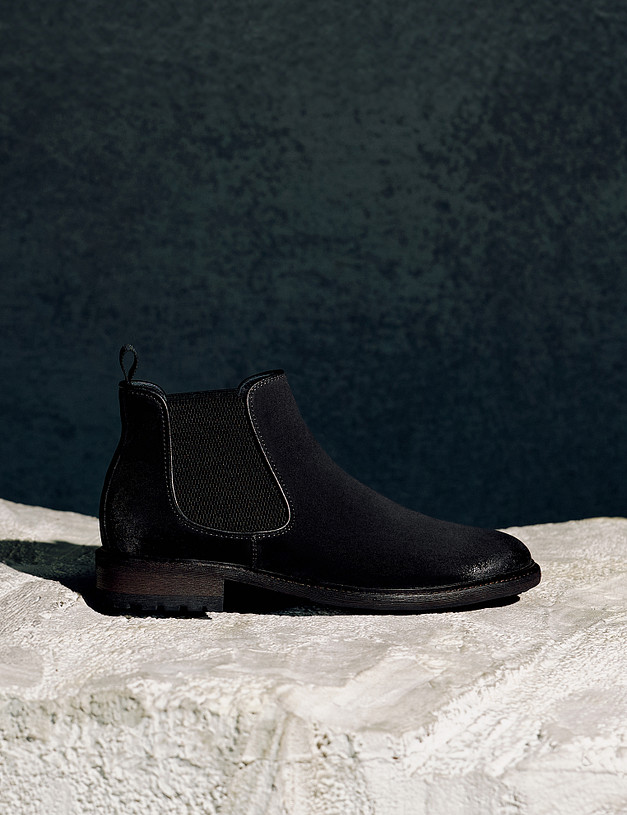 Черные мужские челси из велюра MASCOTTE 22-422122-3205M | ракурс 1