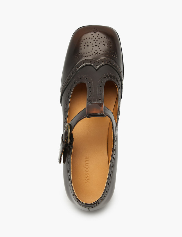 Коричневые женские туфли Мэри Джейн MASCOTTE 126-521411-6104M | ракурс 5