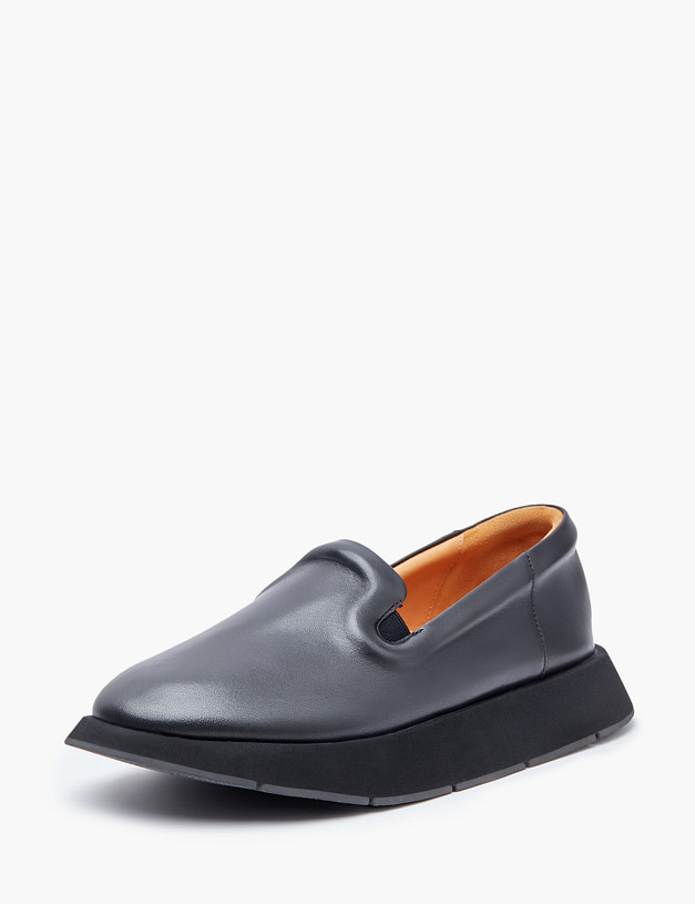 Черные кожаные женские слиперы MASCOTTE 172-3201311-3501M | ракурс 3 Черные кожаные женские слиперы MASCOTTE 172-3201311-3501M | ракурс 3