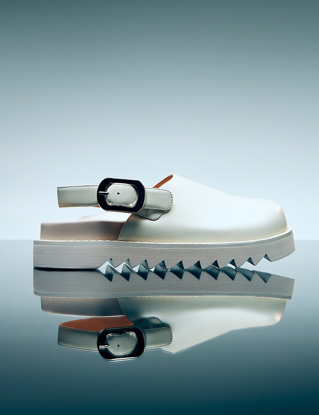 Молочные женские сабо из натуральной кожи MASCOTTE 47-4127014-7157M | ракурс 1