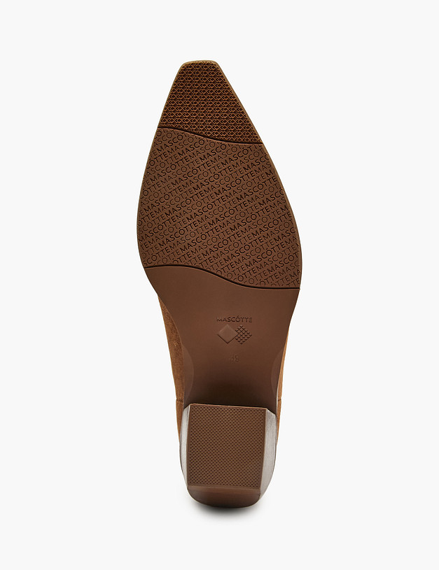 Коричневые женские казаки с вышивкой MASCOTTE 233-520922-0609 | ракурс 5