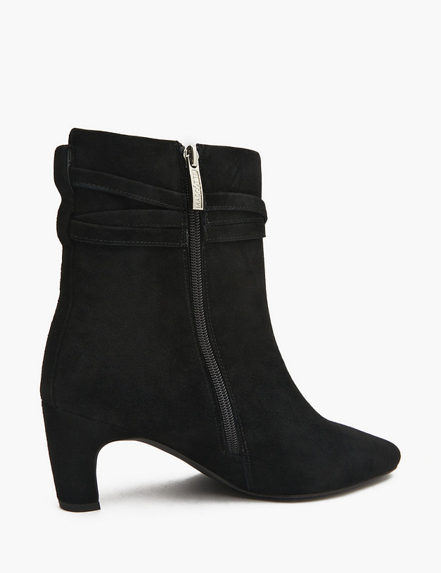 Черные женские ботильоны из велюра MASCOTTE 234-510621-0602 | ракурс 3