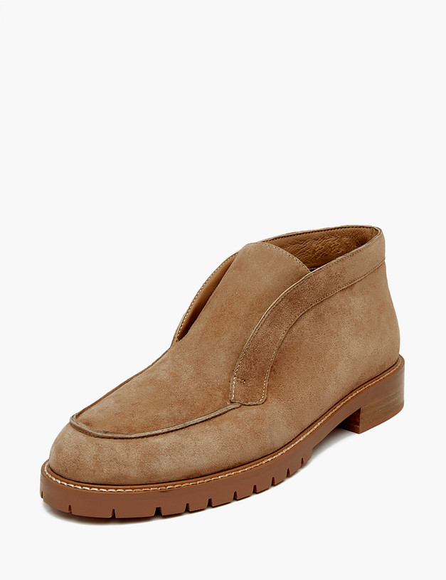 Бежевые женские велюровые дезерты MASCOTTE 172-2265421-3671M | ракурс 3