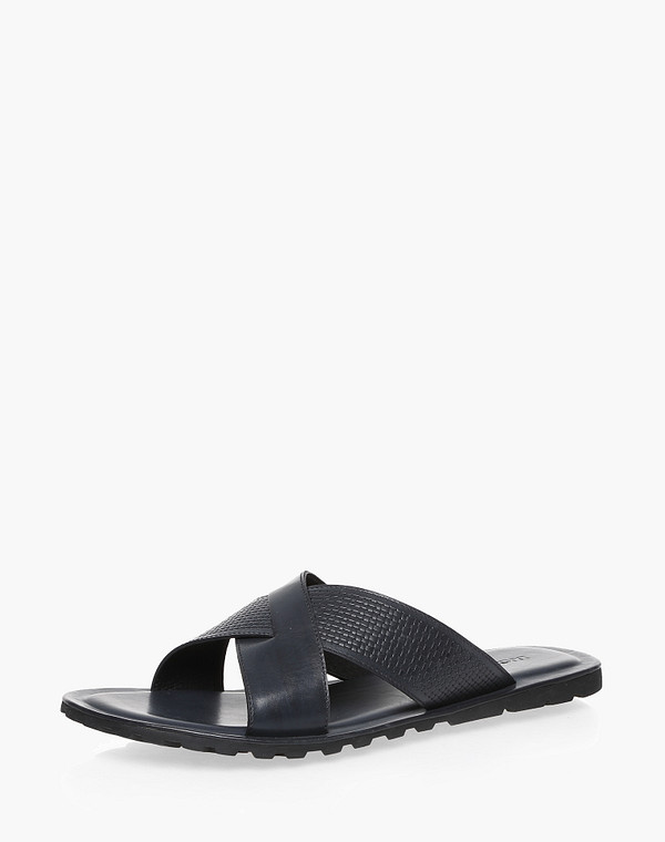 30-8171202-3103M Туфли летние мужские нат.кожа/нат.кожа синий, Mascotte