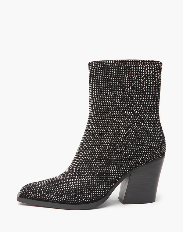 15-420411-0602 Ботинки женские велюр/нат.кожа черн, Mascotte