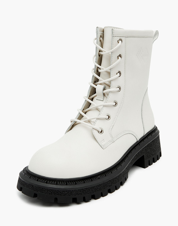 58-321631-4156M Ботинки женские нат.кожа/мех-нат.кожа бел, Mascotte