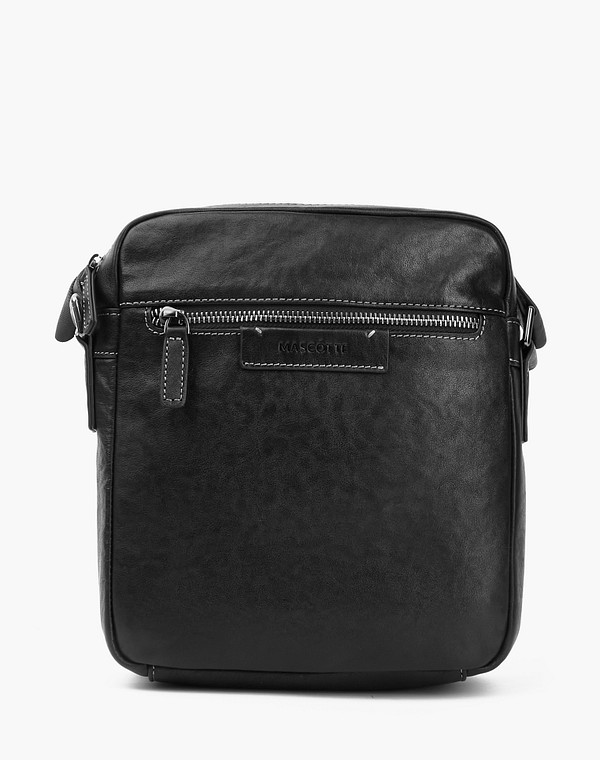 604-2150-102 Сумка мужская нат.кожа-и.кожа/текстиль черн, S, Mascotte