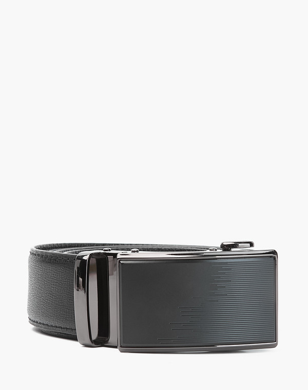 727-0124-102 Ремень муж. нат.кожа черн, Mascotte