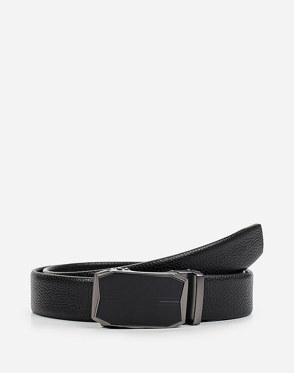 727-0115-102 Ремень муж. нат.кожа черн, Mascotte