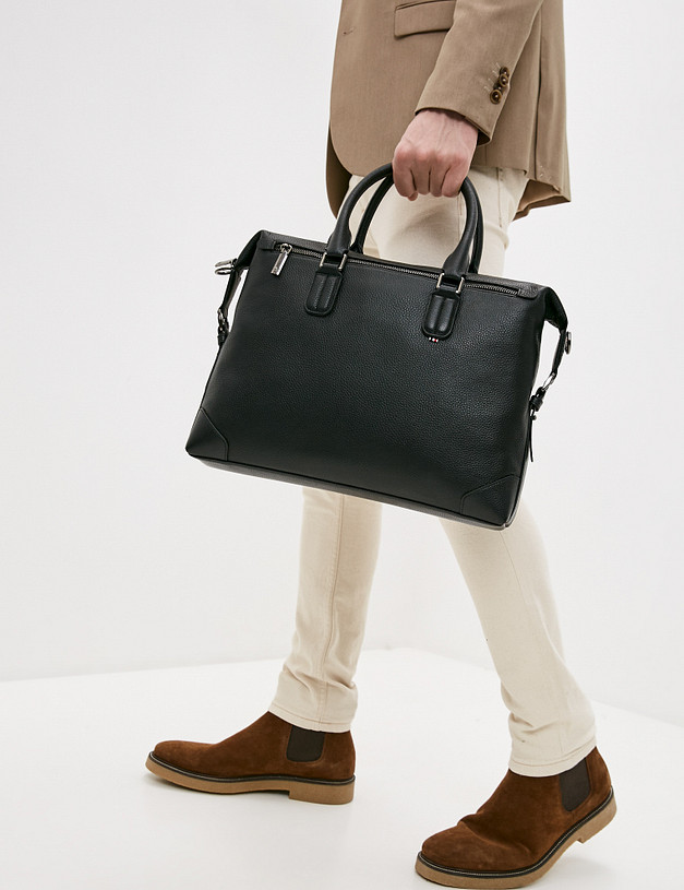 Черный мужской портфель MASCOTTE 604-1128-102 | ракурс 1