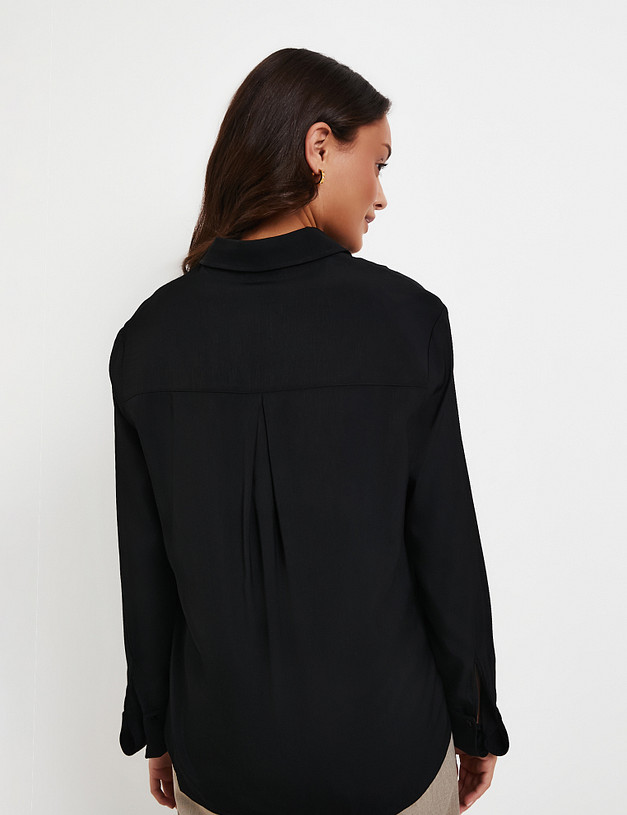 Черная женская рубашка MASCOTTE 874-5216-2402 | ракурс 6