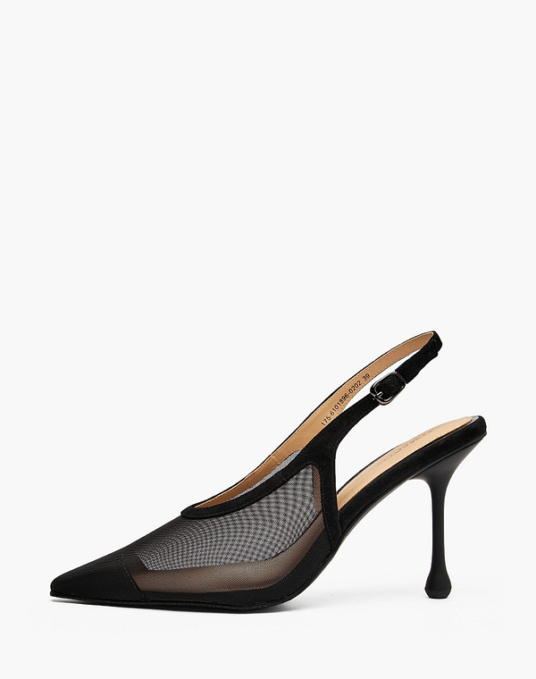 175-6101896-0202 Туфли летние женские текстиль-велюр/б.п.-нат.кожа черн, Mascotte