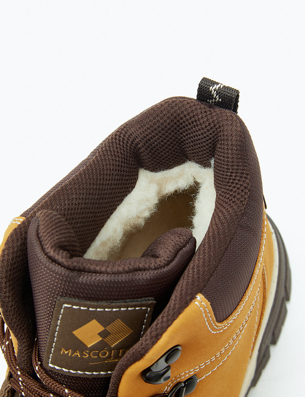 Рыжие зимние мужские ботинки-хайкеры MASCOTTE 189-220553-0609 | ракурс 6